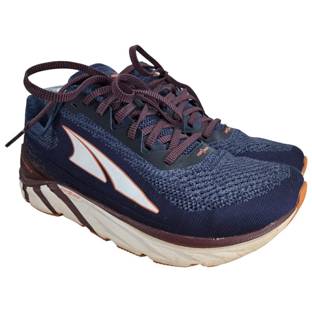 Altra Torin 4 Plush Quantic Zero Drop Running Shoes Size 8 Blue Burgundy Walking
